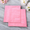 Personalised Microfibre Cloths Large Pink Cleaning or Car Cloths