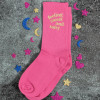 Personalised Pink Socks Printed Ladies Socks