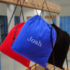 Personalised Drawstring Bag Royal Blue Cotton Shoes Sport or Gym Bag