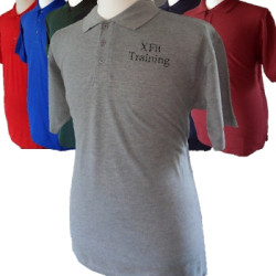 Personalised Polo Shirts Mens Grey Polo Custom Embroidered