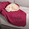dark red pet blanket