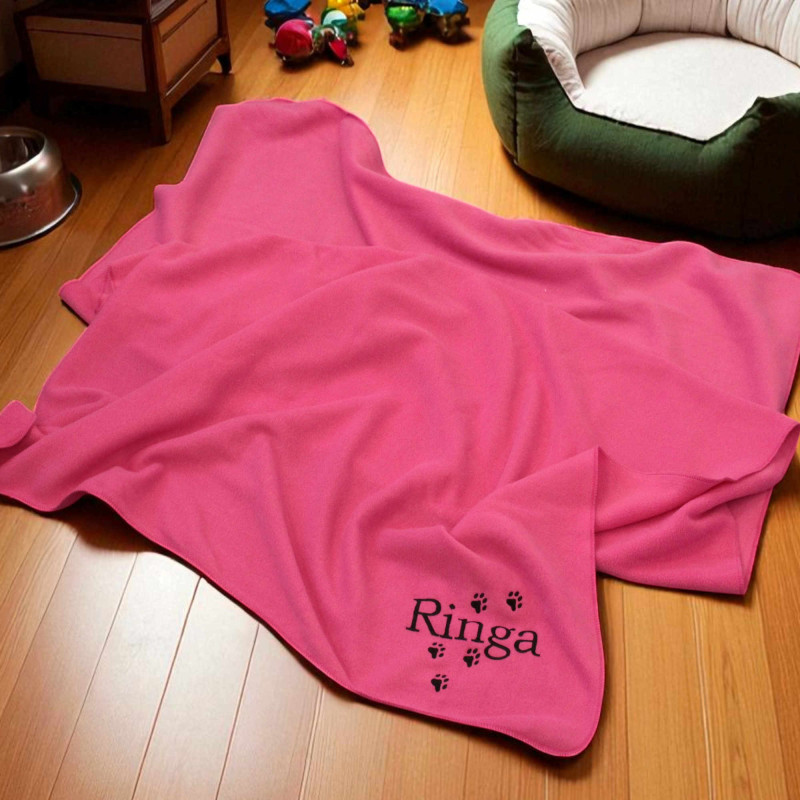 Pet Blanket Pawprints Personalised Dog Blanket