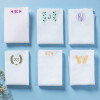 Monogrammed Pocket Squares Initials and Motif Cotton Hanky