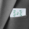 Monogrammed Pocket Squares Initials and Motif Cotton Hanky