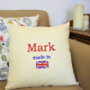Personalised Cushions Custom Flag Embroidered Cushion