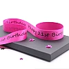 21st birthday personalised ribbon pink 25mm