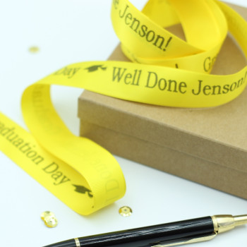 Graduation Ribbon Personalised Message Ribbons 25mm