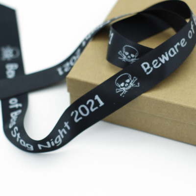 Stag Party Message Ribbon Personalised Printed Ribbon 15mm