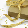 Gold Personalised Ribbon 25mm Wide Printed Ribbons