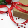 Red Personalised Ribbon 25mm Wide Satin Ribbon