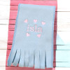 Childrens Personalised Hearts Scarf Kids Scarves Choice of Colour