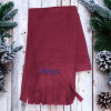 Kids Personalised Scarf Dark Red Maroon Fleece Scarf
