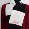 Personalised Team Scarf Black White Stripe Supporters