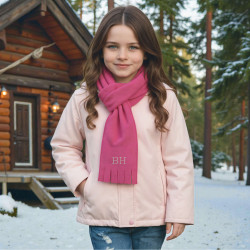 Childrens Dark Pink Scarf Girls Personalised Scarf