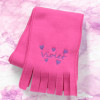 Girls Personalised Hearts Scarf Embroidered Kids Scarves