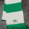 Personalised Team Scarf Green White Stripe Supporters