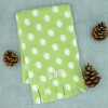 Childs Scarf Personalised Green Polka Small Toddler