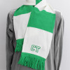 Personalised Team Scarf Green White Stripe Supporters