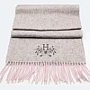 luxury lambswool scarf floal monogram closeup