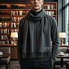 personalised grey scarf initials mens gift