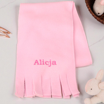 Childrens Pink Scarf Girls Personalised Scarf