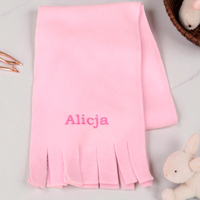 Childrens Pink Scarf Girls Personalised Scarf