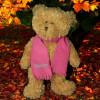 Personalised Bear Scarf Soft Toy Fleece Scarf Choose Colours