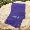 Childrens Purple Scarf Personalised Kids Fleece Scarf
