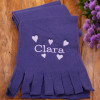 Childrens Personalised Hearts Scarf Kids Scarves Choice of Colour