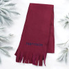 Kids Personalised Scarf Dark Red Maroon Fleece Scarf