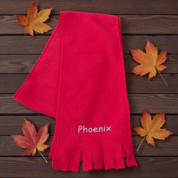 Childrens Red Scarf Kids Personalised Scarf