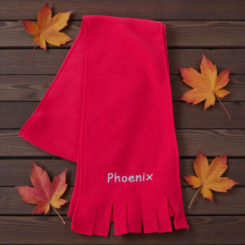 Childrens Red Scarf Kids Personalised Scarf