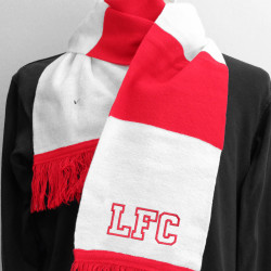 Personalised Team Scarf Red White Stripe Supporters