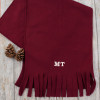 Personalised Scarf Wine Red Fleece Scarf Adult Size