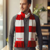 Red and White Sports Scarf Personalised Team Scarves