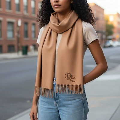 Personalised Luxury Oversize Camel Winter Scarf Monogram - womens monogram oversize scarf camel