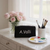 Personalised Pencil Case Black Canvas Pen Pencilcase