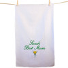 Personalised Tea Towels Daffodil Flower Embroidered Towel