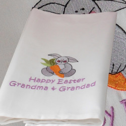 Easter Tea Towel Personalised Bunny Tea Towel