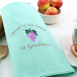 Mint Green Tea Towel Fruit of the Spirit is Goodness