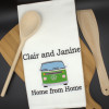 VW Campervan Tea Towel Personalised Embroidered T-Towel
