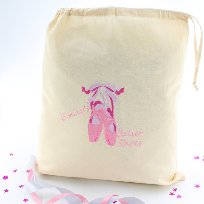 Personalised Dance Bag Dancers Ballet Shoes Embroidery