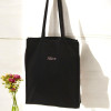Personalised Black Tote Bag Cotton Bag with Custom Embroidered Name