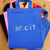 Personalised Kids Own Bag Blue Mini Tote Bag