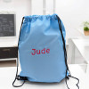 Personalised Gym Bag Blue School PE Sports Drawstring Bag