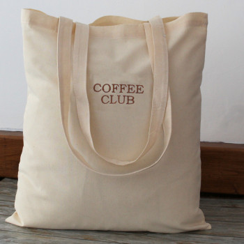 Coffee Club Tote Bag Personalised Embroidered Bag