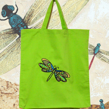 Personalised Dragonfly Tote Bag Reusable Cotton Bag Choice of Colour