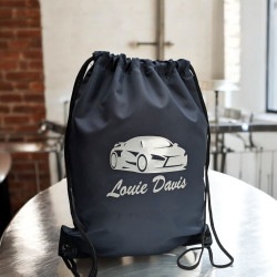 Sports Car PE Bag Personalised Drawstring Gym Sack