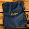 Drawstring PE Bags Personalised Navy Gym Bag School Sports