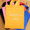 Personalised Kids Bag Orange Cotton Mini Tote Bag